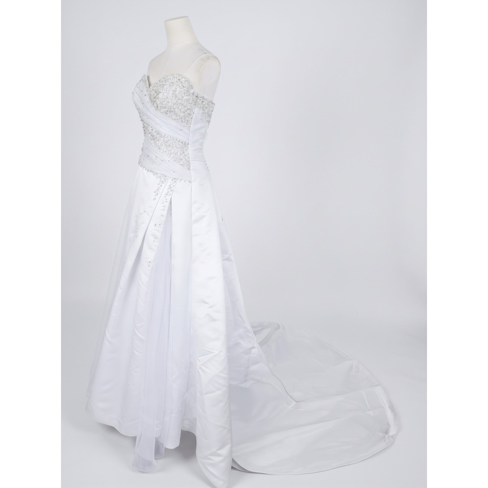 Haute Couture Maggie Sottero Wedding Dress Sz 4 Beaded Corset Train Bridal Gown